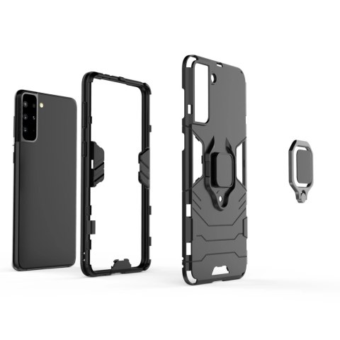 Ring Armor pancerne hybrydowe etui pokrowiec + magnetyczny uchwyt Samsung Galaxy S22 czarny Ring Armor pancerne hybrydowe etui pokrowiec + magnetyczny uchwyt Samsung Galaxy S22 czarny