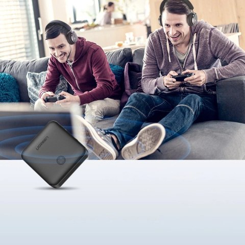 Ugreen 2w1 nadajnik / odbiornik Bluetooth 5.0 do muzyki czarny (CM144) Ugreen 2w1 nadajnik / odbiornik Bluetooth 5.0 do muzyki czarny (CM144)