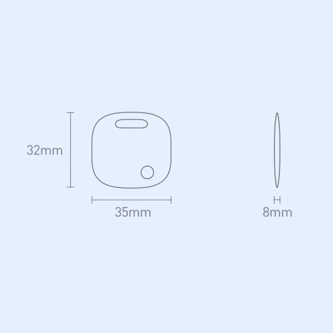 Baseus T2 Pro inteligentny lokalizator GPS do kluczy torebki dla dziecka biały (FMTP000002) Baseus T2 Pro inteligentny lokalizator GPS do kluczy torebki dla dziecka biały (FMTP000002)