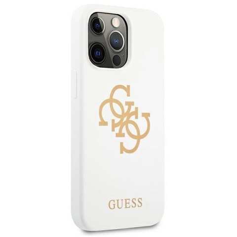 Etui Guess Silicone 4G Logo na iPhone 13 Pro / 13 - białe