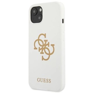 Etui Guess Silicone 4G Logo na iPhone 13 mini - białe