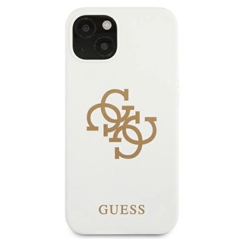 Etui Guess Silicone 4G Logo na iPhone 13 mini - białe