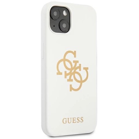 Etui Guess Silicone 4G Logo na iPhone 13 mini - białe