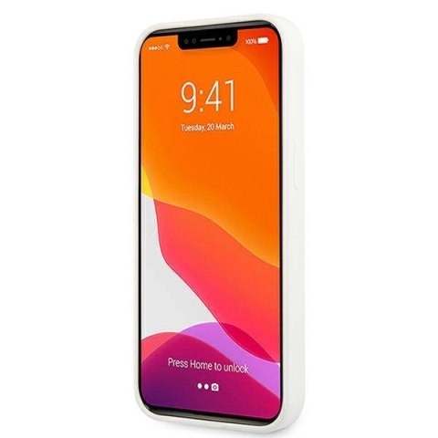 Etui Guess Silicone 4G Logo na iPhone 13 mini - białe