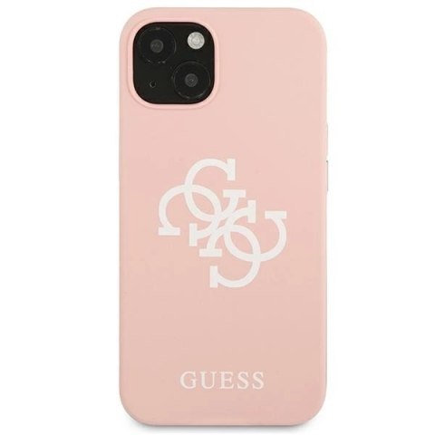 Etui Guess Silicone 4G Logo na iPhone 13 mini - różowe