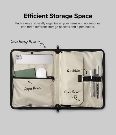 Pokrowiec Ringke Smart Zip Pouch na laptopa do 13'' z podstawką - granatowy Pokrowiec Ringke Smart Zip Pouch na laptopa do 13'' z podstawką - granatowy