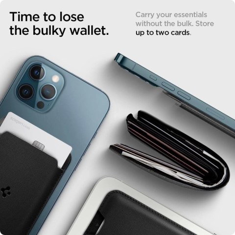 Portfel magnetyczny Spigen Valentinus z MagSafe - czarne Portfel magnetyczny Spigen Valentinus z MagSafe - czarne