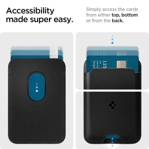 Portfel magnetyczny Spigen Valentinus z MagSafe - czarne Portfel magnetyczny Spigen Valentinus z MagSafe - czarne