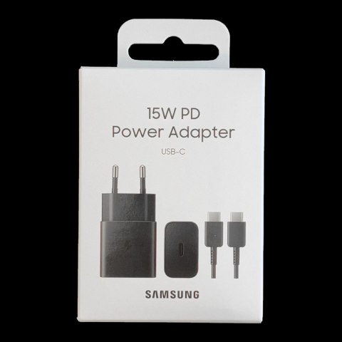 Samsung ładowarka sieciowa USB Typ C 15W PD AFC + kabel USB Typ C czarny (EP-T1510XBEGEU) Samsung ładowarka sieciowa USB Typ C 15W PD AFC + kabel USB Typ C czarny (EP-T1510XBEGEU)