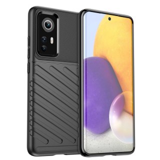 Thunder Case elastyczne pancerne etui pokrowiec Xiaomi 12/12X czarny