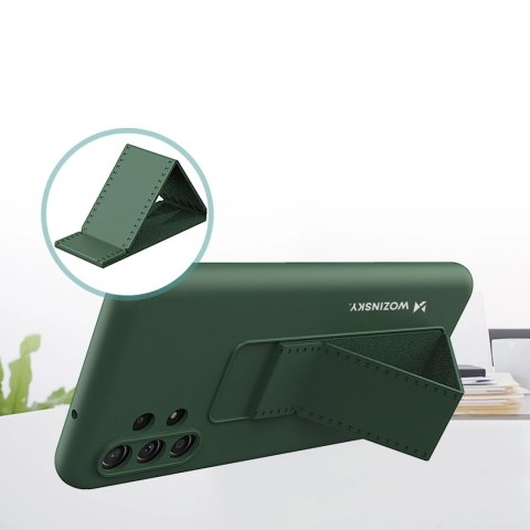 Wozinsky Kickstand Case silikonowe etui z podstawką etui Xiaomi Redmi Note 11 Pro czarne