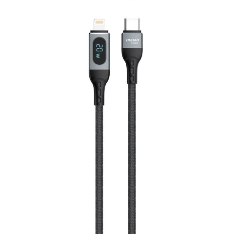 Dudao kabel USB Typ C - Lightning szybkie ładowanie PD 20W 1m czarny (L7MaxL) Dudao kabel USB Typ C - Lightning szybkie ładowanie PD 20W 1m czarny (L7MaxL)