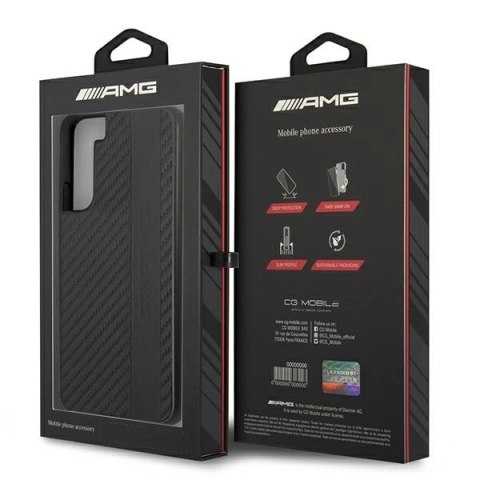 Etui AMG Carbon Stripe&Embossed na Samsung Galaxy S22+ - czarne Etui AMG Carbon Stripe&Embossed na Samsung Galaxy S22+ - czarne