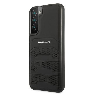 Etui AMG Leather Debossed Lines na Samsung Galaxy S22+ - czarne