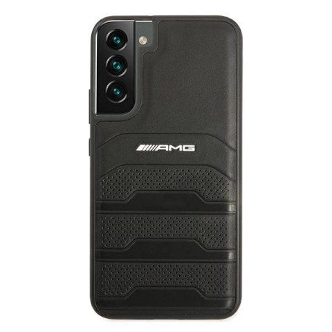 Etui AMG Leather Debossed Lines na Samsung Galaxy S22+ - czarne Etui AMG Leather Debossed Lines na Samsung Galaxy S22+ - czarne