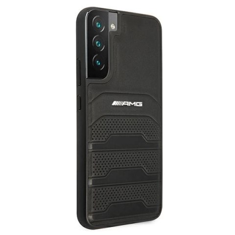 Etui AMG Leather Debossed Lines na Samsung Galaxy S22+ - czarne Etui AMG Leather Debossed Lines na Samsung Galaxy S22+ - czarne