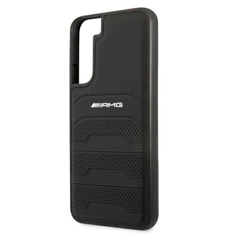 Etui AMG Leather Debossed Lines na Samsung Galaxy S22+ - czarne Etui AMG Leather Debossed Lines na Samsung Galaxy S22+ - czarne