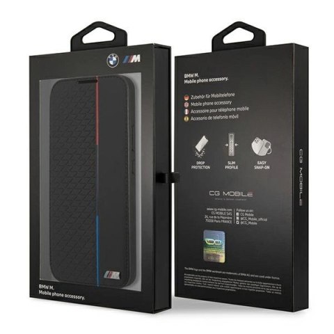 Etui BMW M Collection Triangles na Samsung Galaxy S22+ - czarne Etui BMW M Collection Triangles na Samsung Galaxy S22+ - czarne
