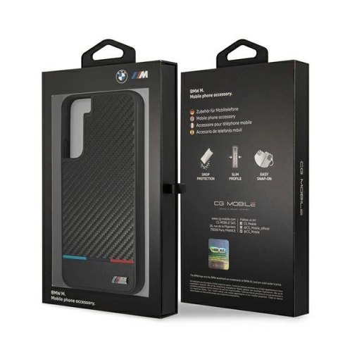 Etui BMW M Collection Triangles na Samsung Galaxy S22+ - czarne Etui BMW M Collection Triangles na Samsung Galaxy S22+ - czarne