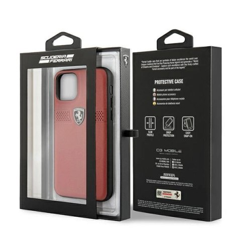 Etui Ferrari Off Track Leather na iPhone 11 Pro - czerwone