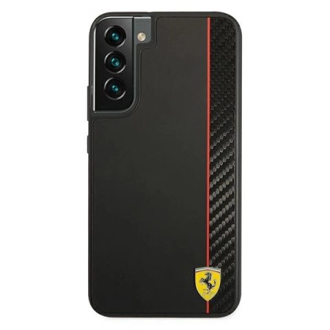 Etui Ferrari On Track Carbon Stripe na Samsung Galaxy S22+ - czarne