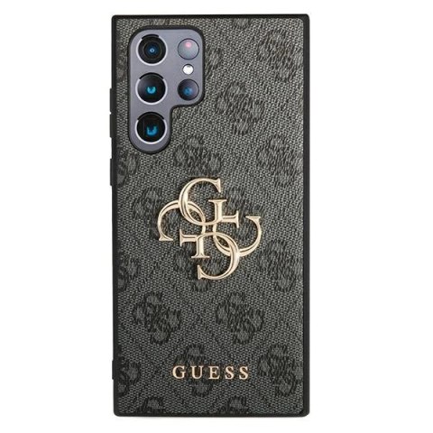Etui Guess 4G Big Metal Logo na Samsung Galaxy S22 Ultra - szare