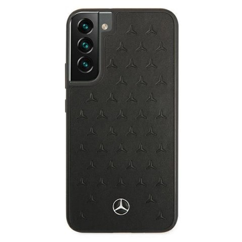 Etui Mercedes Leather Stars Pattern na Samsung Galaxy S22+ - czarne Etui Mercedes Leather Stars Pattern na Samsung Galaxy S22+ - czarne