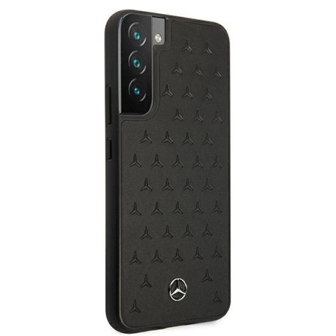 Etui Mercedes Leather Stars Pattern na Samsung Galaxy S22+ - czarne Etui Mercedes Leather Stars Pattern na Samsung Galaxy S22+ - czarne