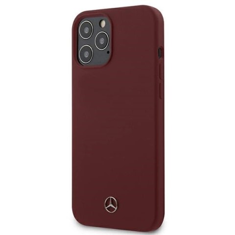 Etui Mercedes Silicone Line na iPhone 12 Pro Max - czerwone Etui Mercedes Silicone Line na iPhone 12 Pro Max - czerwone