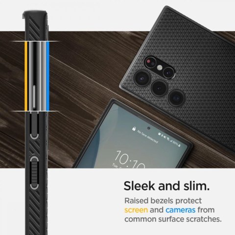 Etui Spigen Liquid Air na Samsung Galaxy S22 Ultra - czarny mat Etui Spigen Liquid Air na Samsung Galaxy S22 Ultra - czarny mat