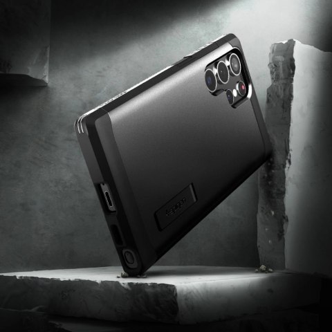 Etui Spigen Tough Armor na Samsung Galaxy S22 Ultra - czarne Etui Spigen Tough Armor na Samsung Galaxy S22 Ultra - czarne