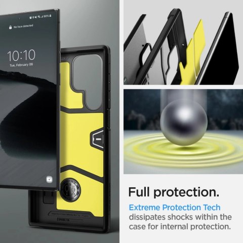 Etui Spigen Tough Armor na Samsung Galaxy S22 Ultra - czarne Etui Spigen Tough Armor na Samsung Galaxy S22 Ultra - czarne
