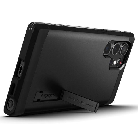 Etui Spigen Tough Armor na Samsung Galaxy S22 Ultra - czarne Etui Spigen Tough Armor na Samsung Galaxy S22 Ultra - czarne