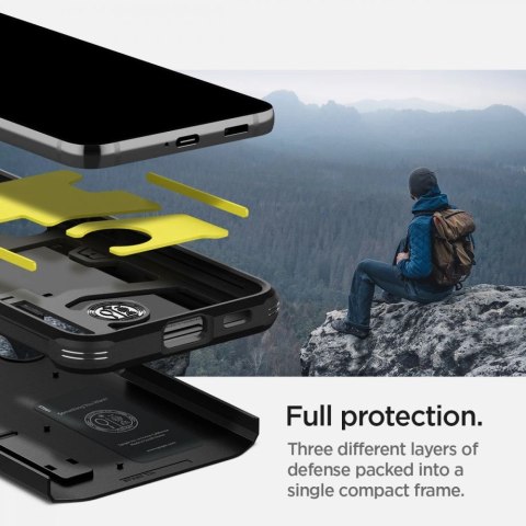 Etui Spigen Tough Armor na Samsung Galaxy S22 - czarne Etui Spigen Tough Armor na Samsung Galaxy S22 - czarne