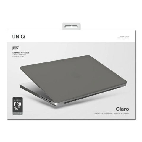 Etui Uniq Claro na MacBook Pro 14'' (2021) - przezroczysto-szary