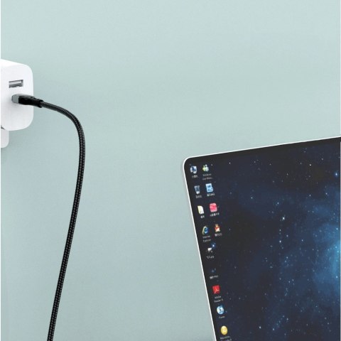 Kabel Dudao L7MaxC USB-C - USB-C PD 100W 1m z wyświetlaczem - czarny