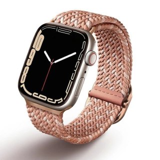 Pasek UNIQ Aspen Braided na Apple Watch 1/2/3/4/5/6/7/8/SE/SE2 40/38/41mm - różowy