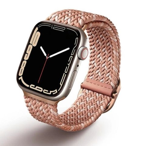 Pasek UNIQ Aspen Braided na Apple Watch 1/2/3/4/5/6/7/8/SE/SE2 40/38/41mm - różowy