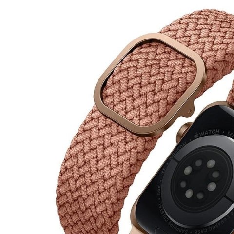 Pasek UNIQ Aspen Braided na Apple Watch 1/2/3/4/5/6/7/8/SE/SE2 44/42/45mm - różowy