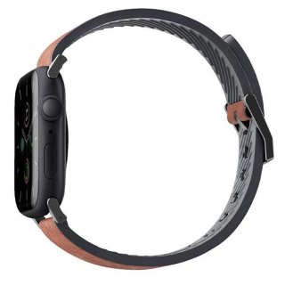 Pasek UNIQ Straden Leather Hybrid Strap na Apple Watch 1/2/3/4/5/6/7/8/SE/SE2/Ultra 42/44/45/49mm - brązowy