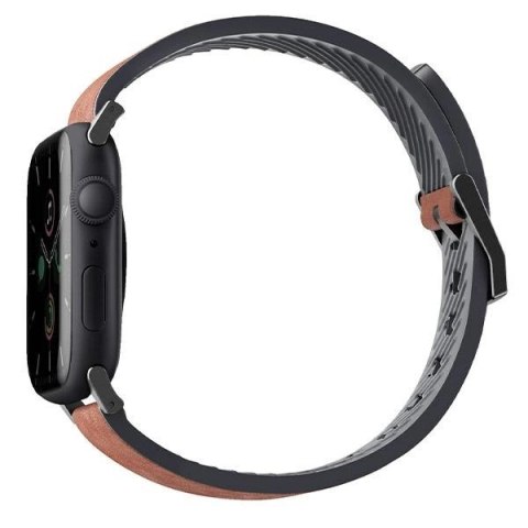 Pasek UNIQ Straden Leather Hybrid Strap na Apple Watch 1/2/3/4/5/6/7/8/SE/SE2/Ultra 42/44/45/49mm - brązowy
