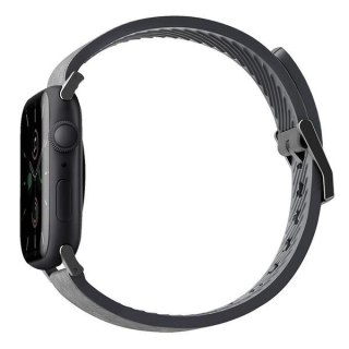 Pasek UNIQ Straden Leather Hybrid Strap na Apple Watch 1/2/3/4/5/6/7/8/SE/SE2/Ultra 42/44/45/49mm - szary