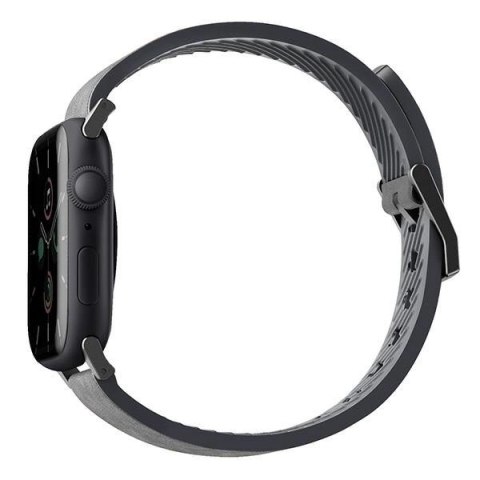 Pasek UNIQ Straden Leather Hybrid Strap na Apple Watch 1/2/3/4/5/6/7/8/SE/SE2/Ultra 42/44/45/49mm - szary