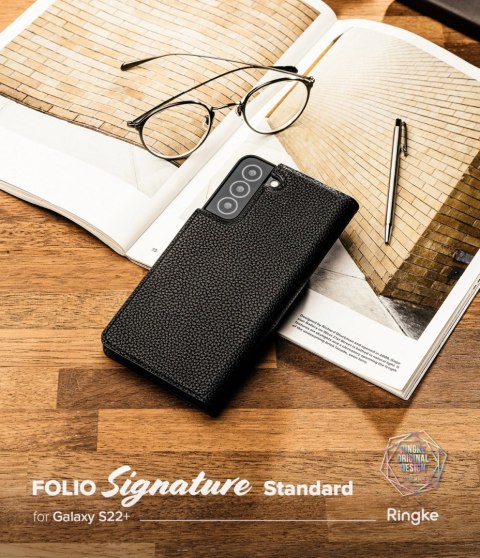 Ringke Folio Signature skórzane etui z klapką do Samsung Galaxy S22+ (S22 Plus) czarny (FSS118R262) Ringke Folio Signature skórzane etui z klapką do Samsung Galaxy S22+ (S22 Plus) czarny (FSS118R262)