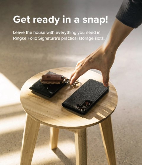 Ringke Folio Signature skórzane etui z klapką do Samsung Galaxy S22+ (S22 Plus) czarny (FSS118R262) Ringke Folio Signature skórzane etui z klapką do Samsung Galaxy S22+ (S22 Plus) czarny (FSS118R262)