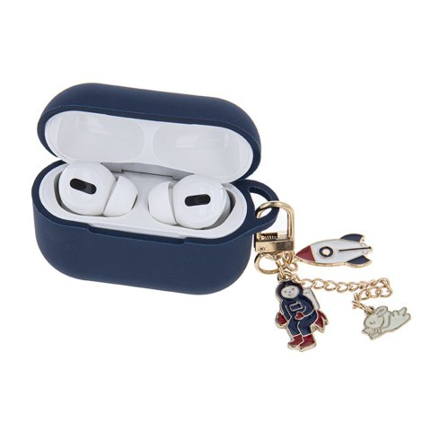 Etui do Airpods / Airpods 2 granatowe z zawieszką Etui do Airpods / Airpods 2 granatowe z zawieszką