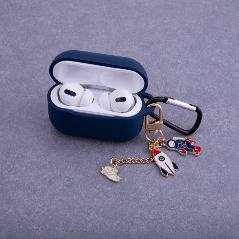 Etui do Airpods / Airpods 2 granatowe z zawieszką Etui do Airpods / Airpods 2 granatowe z zawieszką
