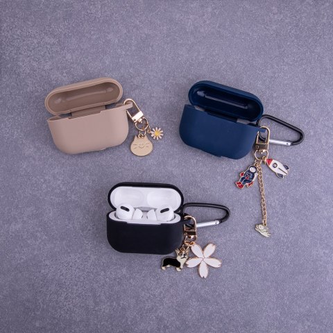 Etui do Airpods / Airpods 2 granatowe z zawieszką Etui do Airpods / Airpods 2 granatowe z zawieszką