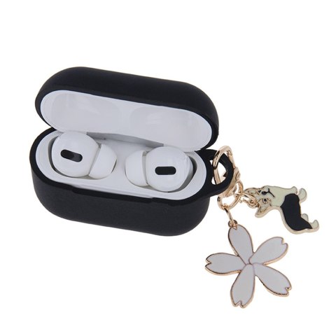 Etui do Airpods Pro czarne z zawieszką Etui do Airpods Pro czarne z zawieszką