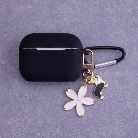 Etui do Airpods Pro czarne z zawieszką Etui do Airpods Pro czarne z zawieszką